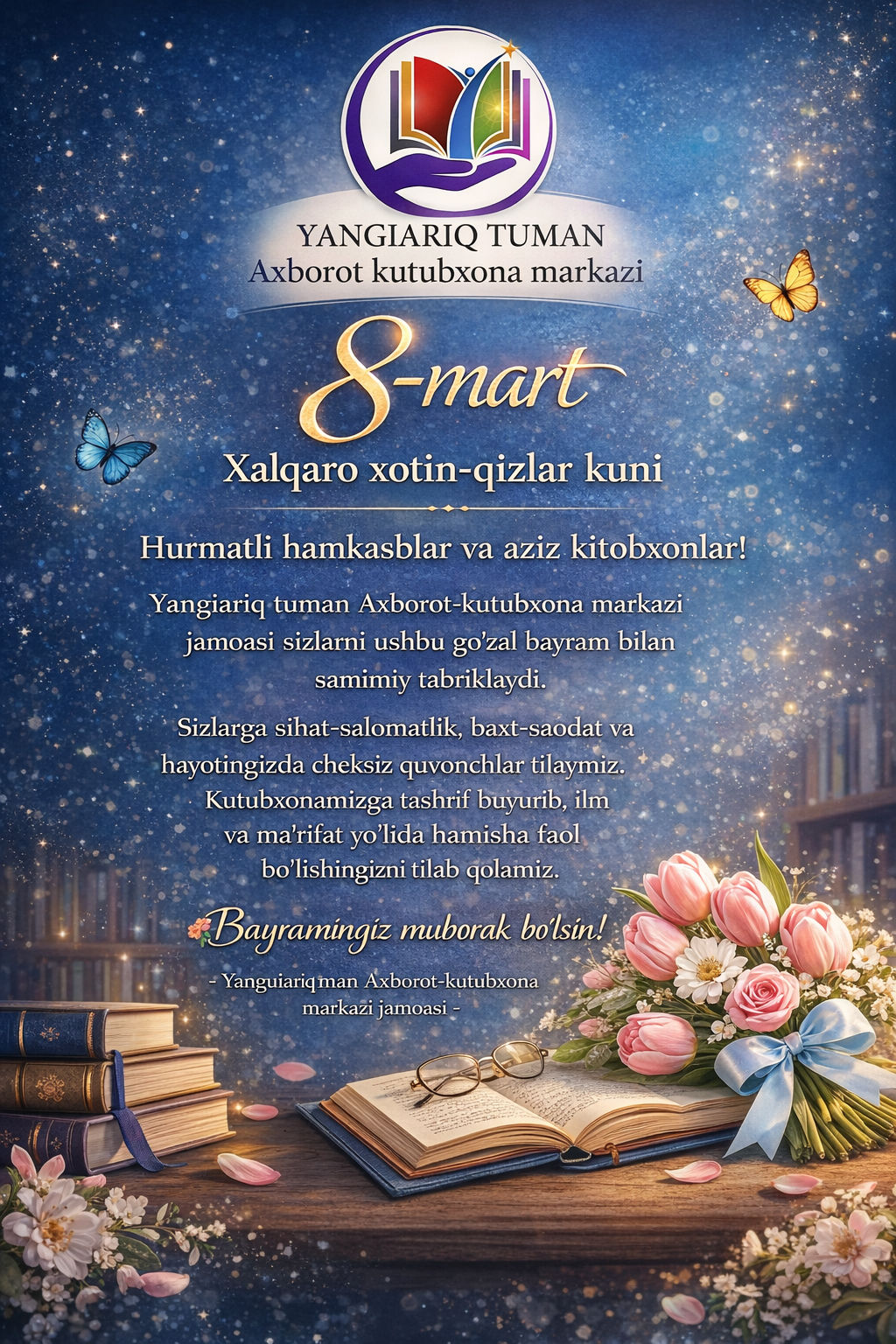 🌸 8 mart – Xalqaro xotin-qizlar kuni!